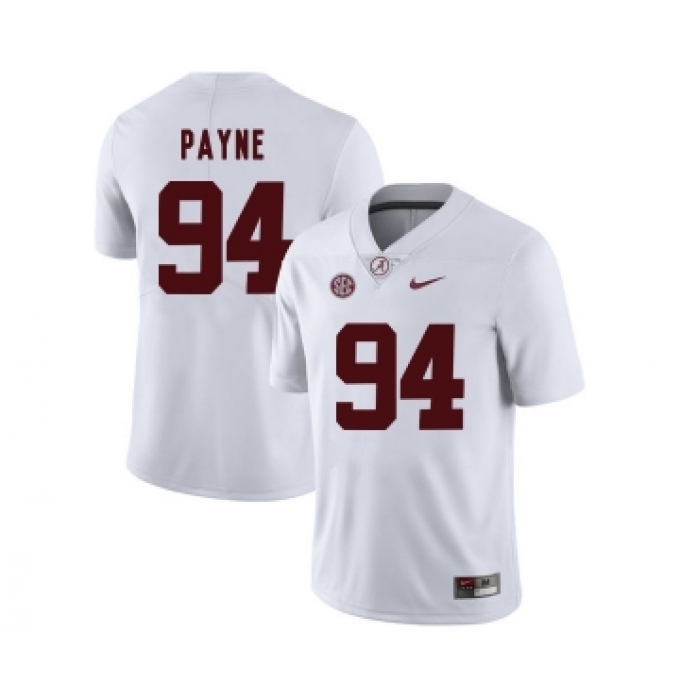 Alabama Crimson Tide 94 Da'Ron Payne White College Football Jersey