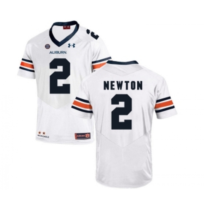 Auburn Tigers 2 Cam Newton White College Football Jersey