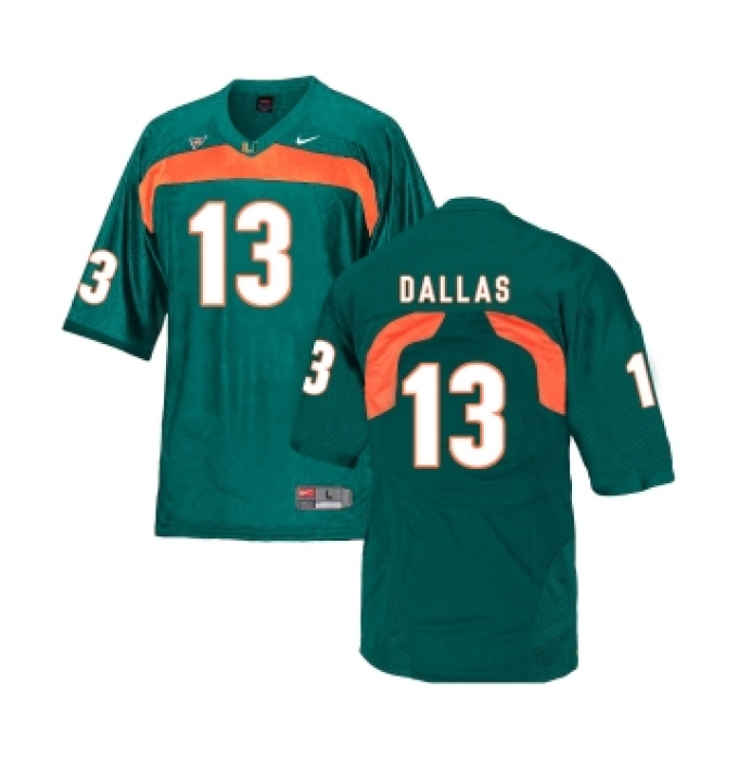 Miami Hurricanes 13 DeeJay Dallas Green College Football Jersey