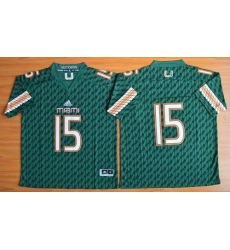 Miami Hurricanes #15 Brad Kaaya Green Stitched NCAA Jerseys
