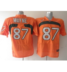 Miami Hurricanes #87 Reggie Wayne Orange Stitched NCAA Jerseys