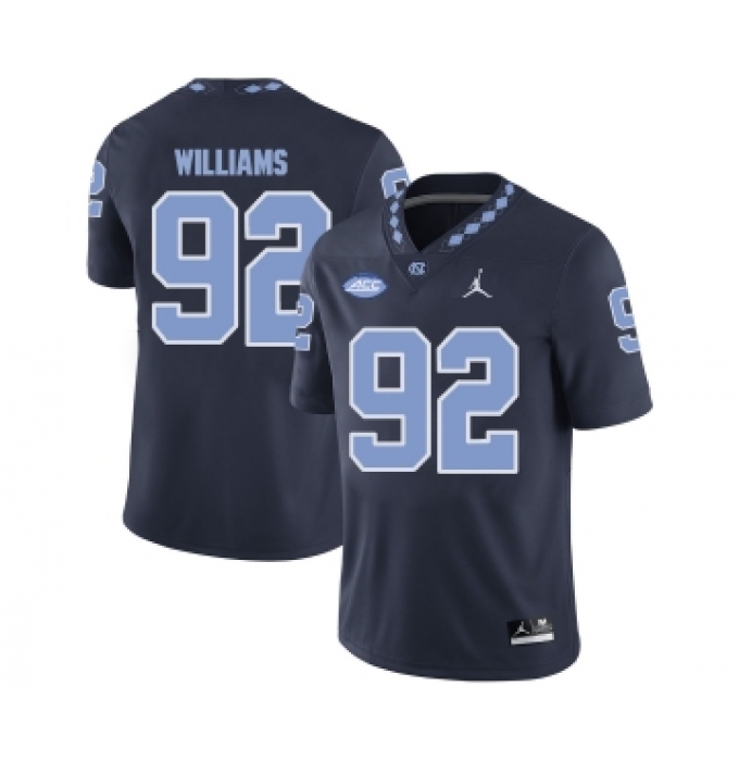 North Carolina Tar Heels 92 Sylvester Williams Black College Football Jersey