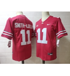 Ohio State Buckeyes #11 Smith-Njigba Red Scarlet NCAA Football Jersey