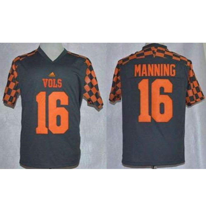 Tennessee Vols #16 Peyton Manning Grey Adidas Event Stitched NCAA Jersey