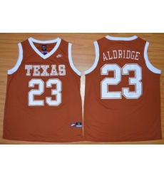Texas Longhorns #23 LaMarcus Aldridge Orange Basketball Stitched NCAA Jersey