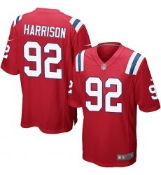 Men's Nike New England Patriots #92 James Harrison Game Red Alternate NFL Jersey