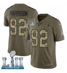 Men's Nike New England Patriots #92 James Harrison Limited Olive/Camo 2017 Salute to Service Super Bowl LII NFL Jersey