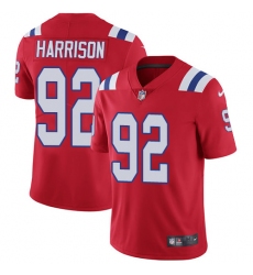 Men's Nike New England Patriots #92 James Harrison Red Alternate Vapor Untouchable Limited Player NFL Jersey
