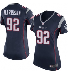 Women's Nike New England Patriots #92 James Harrison Game Navy Blue Team Color NFL Jersey