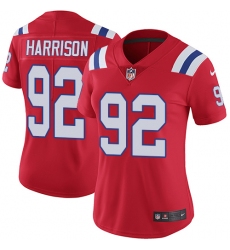 Women's Nike New England Patriots #92 James Harrison Red Alternate Vapor Untouchable Limited Player NFL Jersey