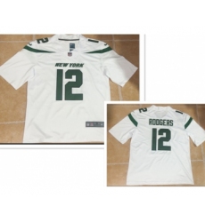 Men's New York Jets #12 Aaron Rodgers White 2023 Vapor Untouchable Stitched Nike Limited Jersey