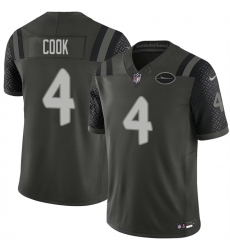 Men's New York Jets #4 Brady Cook Black 2025 F.U.S.E. “Rivalries” Vapor Limited Football Stitched Jersey