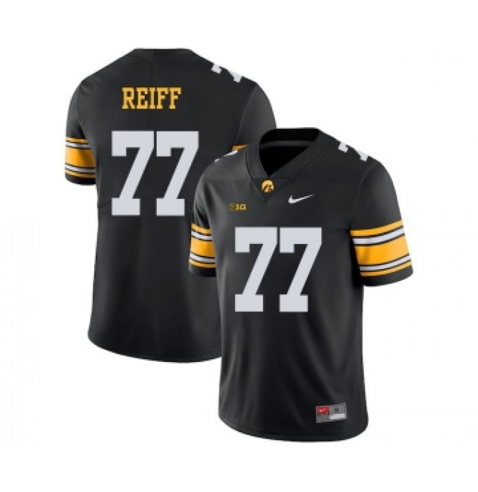 Iowa Hawkeyes 77 Riley Reiff Black College Football Jersey