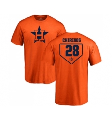 Baseball Houston Astros #28 Robinson Chirinos Orange RBI T-Shirt