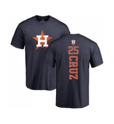MLB Nike Houston Astros #25 Jose Cruz Jr. Navy Blue Backer T-Shirt
