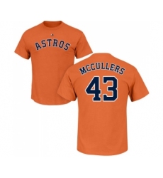 MLB Nike Houston Astros #43 Lance McCullers Orange Name & Number T-Shirt