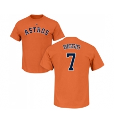MLB Nike Houston Astros #7 Craig Biggio Orange Name & Number T-Shirt