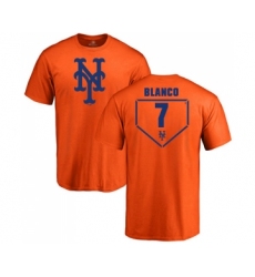 Baseball New York Mets #7 Gregor Blanco Orange RBI T-Shirt