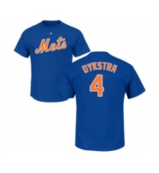 MLB Nike New York Mets #4 Lenny Dykstra Royal Blue Name & Number T-Shirt