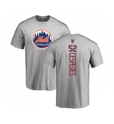 MLB Nike New York Mets #52 Yoenis Cespedes Ash Backer T-Shirt