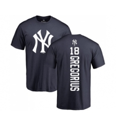 MLB Nike New York Yankees #18 Didi Gregorius Navy Blue Backer T-Shirt
