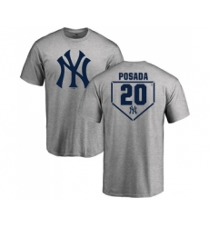 MLB Nike New York Yankees #20 Jorge Posada Gray RBI T-Shirt
