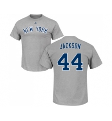 MLB Nike New York Yankees #44 Reggie Jackson Gray Name & Number T-Shirt
