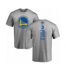 Basketball Golden State Warriors #3 Jordan Poole Ash Backer T-Shirt