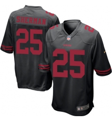 Men's Nike San Francisco 49ers #25 Richard Sherman Game Black NFL Jersey