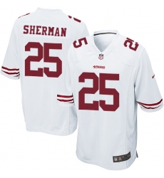 Men's Nike San Francisco 49ers #25 Richard Sherman Game White NFL Jersey