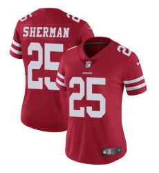 Women's Nike San Francisco 49ers #25 Richard Sherman Red Team Color Vapor Untouchable Elite Player NFL Jersey