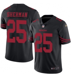 Youth Nike San Francisco 49ers #25 Richard Sherman Limited Black Rush Vapor Untouchable NFL Jersey