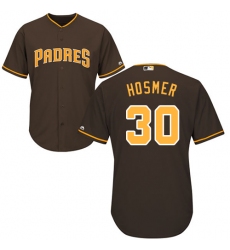 Youth Majestic San Diego Padres #30 Eric Hosmer Replica Brown Alternate Cool Base MLB Jersey