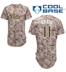 Men's Majestic San Diego Padres #11 Allen Craig Authentic Camo Alternate 2 Cool Base MLB Jersey