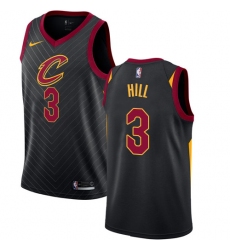 Men's Nike Cleveland Cavaliers #3 George Hill Swingman Black NBA Jersey Statement Edition