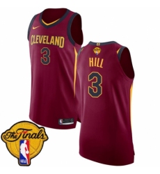 Youth Nike Cleveland Cavaliers #3 George Hill Authentic Maroon 2018 NBA Finals Bound NBA Jersey - Icon Edition