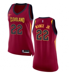 Women's Nike Cleveland Cavaliers #22 Larry Nance Jr. Swingman Maroon NBA Jersey - Icon Edition