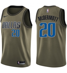 Men's Nike Dallas Mavericks #20 Doug McDermott Swingman Green Salute to Service NBA Jersey
