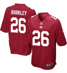 Men's Nike New York Giants #26 Saquon Barkley Game Red Alternate NFL Jersey