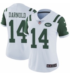 Women's Nike New York Jets #14 Sam Darnold White Vapor Untouchable Limited Player NFL Jersey