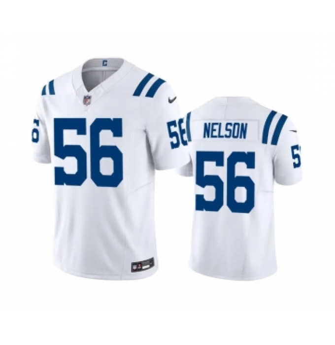 Men's Indianapolis Colts #56 Quenton Nelson White 2023 F.U.S.E Vapor Untouchable Stitched Football Jersey