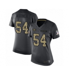 Women's San Francisco 49ers #54 Fred Warner Limited Black 2016 Salute to Service Football Jersey