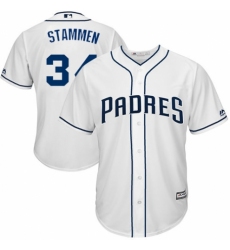 Men's Majestic San Diego Padres #34 Craig Stammen Replica White Home Cool Base MLB Jersey