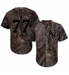 Men's Majestic New York Yankees #77 Clint Frazier Authentic Camo Realtree Collection Flex Base MLB Jersey