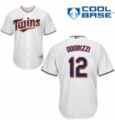 Youth Majestic Minnesota Twins #12 Jake Odorizzi Replica White Home Cool Base MLB Jersey