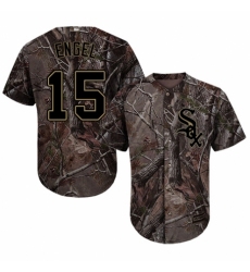 Men's Majestic Chicago White Sox #15 Adam Engel Authentic Camo Realtree Collection Flex Base MLB Jersey