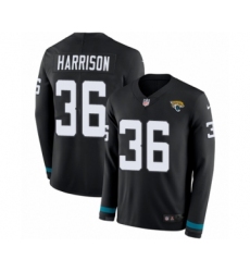 Youth Nike Jacksonville Jaguars #36 Ronnie Harrison Limited Black Therma Long Sleeve NFL Jersey