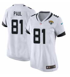 Women's Nike Jacksonville Jaguars #81 Niles Paul Game White NFL Jersey