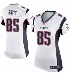 Women's Nike New England Patriots #85 Kenny Britt Game White NFL Jersey