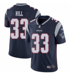 Men's Nike New England Patriots #33 Jeremy Hill Navy Blue Team Color Vapor Untouchable Limited Player NFL Jersey